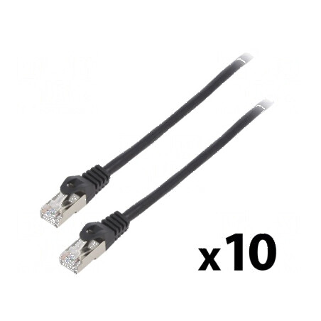 Cablul Patch F/UTP 6 litat CCA PVC negru 1,5m 26AWG | Electronic-mag.ro | Componente Electronice