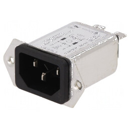 Conector alimentare AC soclu tată 10A 250VAC IEC 60320 5120 | Electronic-mag.ro | Componente Electronice