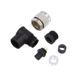 Conector M9 mufă mamă aurit 125V IP67 3 PIN | Electronic-mag.ro | Componente Electronice