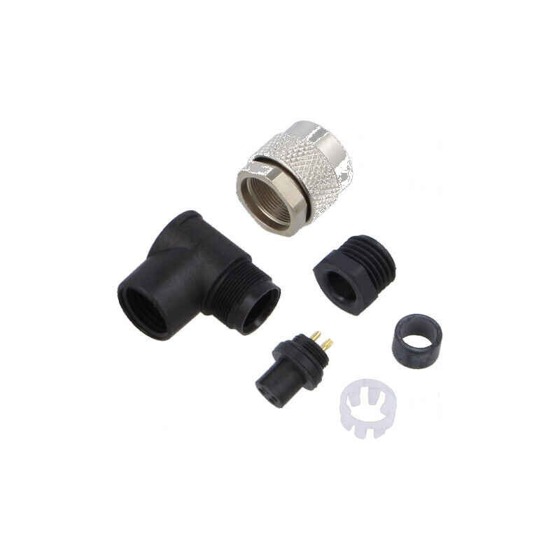 Conector M9 mufă mamă aurit 125V IP67 3 PIN | Electronic-mag.ro | Componente Electronice