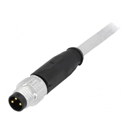 Conector M8 tată 3 pini cu cablu 1,5m PVC | Electronic-mag.ro | Componente Electronice