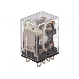 Releu electromagnetic DPDT 24VDC, 10A | Electronic-mag.ro | Componente Electronice