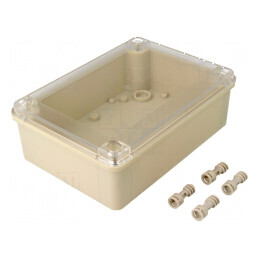 Carcasă universală ABS gri IP65 130mm x 180mm x 60mm | Electronic-mag.ro | Componente Electronice