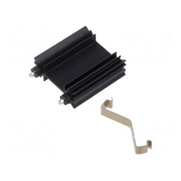 Radiator extrudat H TO218 TO220 TOP3 negru 38,1mm x 35mm | Electronic-mag.ro | Componente Electronice