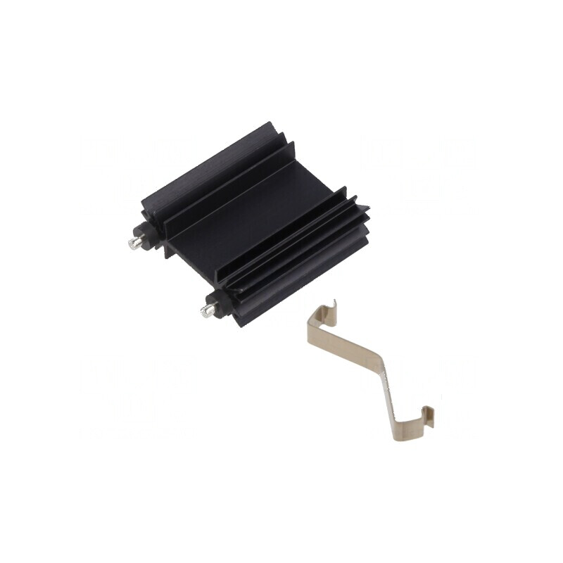 Radiator extrudat H TO218 TO220 TOP3 negru 38,1mm x 35mm | Electronic-mag.ro | Componente Electronice