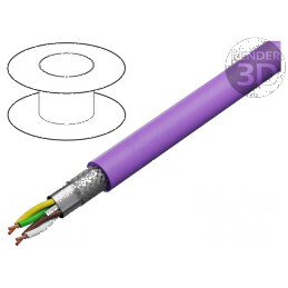 Cablu CAN bus litat 2x2x0,25mm2 Cu PUR violet 600V | Electronic-mag.ro | Componente Electronice