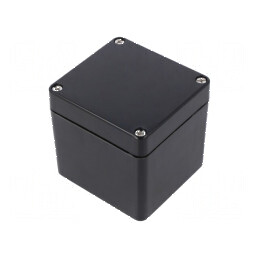 Carcasă universală poliester neagră 75mm x 80mm x 75mm | Electronic-mag.ro | Componente Electronice