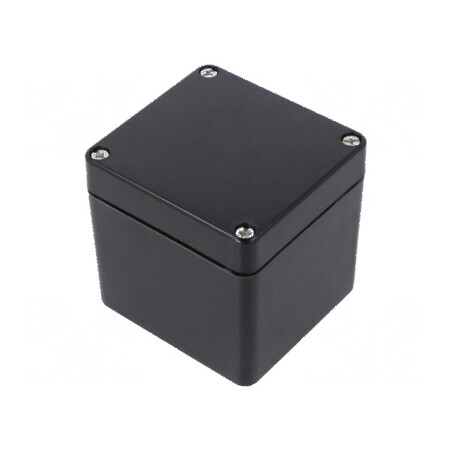 Carcasă universală poliester neagră 75mm x 80mm x 75mm | Electronic-mag.ro | Componente Electronice