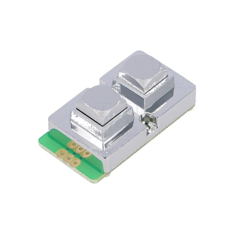 Tastatură metalică cu 2 butoane, rezistență mecanică 1.000.000 cicluri | Electronic-mag.ro | Componente Electronice