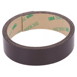 Bandă magnetică acril maro 19mm x 1m -40÷71°C | Electronic-mag.ro | Componente Electronice