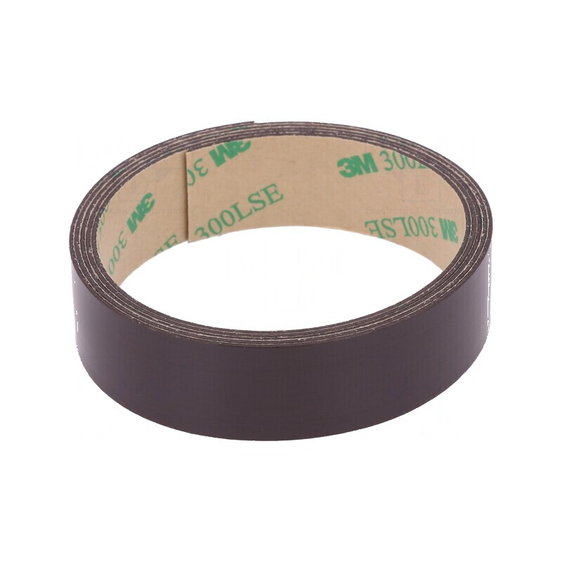 Bandă magnetică acril maro 19mm x 1m -40÷71°C | Electronic-mag.ro | Componente Electronice