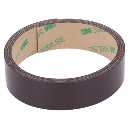 Bandă magnetică acril maro 19mm x 1m -40÷71°C | Electronic-mag.ro | Componente Electronice