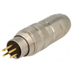 Conector M16 mufă tată lipire 5 pini 5A 250V drept | Electronic-mag.ro | Componente Electronice