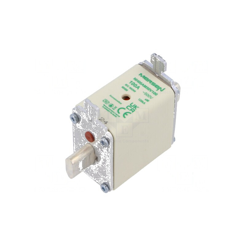 Siguranţă ceramică aM 100A 500VAC industrială NH00 | Electronic-mag.ro | Componente Electronice