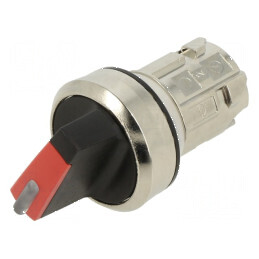 Comutator rotativ 22mm IP67 roşu Poz.i stab 2 proeminent | Electronic-mag.ro | Componente Electronice