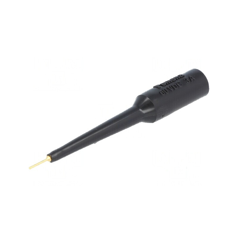 Terminal de măsurare 3A negru cu vârf de 0,76mm și izolație PVC | Electronic-mag.ro | Componente Electronice