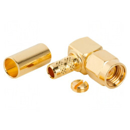 Conector RP-SMA mamă unghi 90° 50Ω pe cablu | Electronic-mag.ro | Componente Electronice