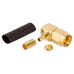 Conector RP-SMA mufă reverse mamă 90° 50Ω pe cablu | Electronic-mag.ro | Componente Electronice