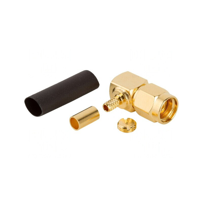Conector RP-SMA mufă reverse mamă 90° 50Ω pe cablu | Electronic-mag.ro | Componente Electronice