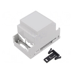 Carcasă şină DIN Y 90mm X 53mm Z 58mm PPO gri deschis | Electronic-mag.ro | Componente Electronice