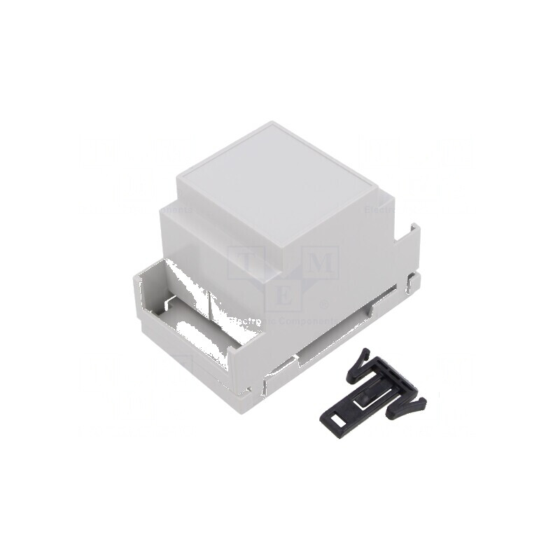 Carcasă şină DIN Y 90mm X 53mm Z 58mm PPO gri deschis | Electronic-mag.ro | Componente Electronice