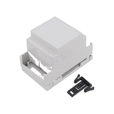 Carcasă şină DIN Y 90mm X 53mm Z 58mm PPO gri deschis | Electronic-mag.ro | Componente Electronice