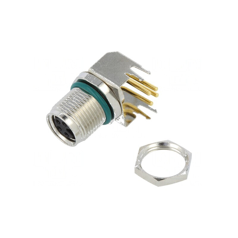 Conector M8 mamă 4 PIN unghi 90° pentru PCB soclu 4A IP68 | Electronic-mag.ro | Componente Electronice Conector M8 mamă 4 PIN unghi 90° pentru PCB soclu 4A IP68 | Electronic-mag.ro | Componente Electronice