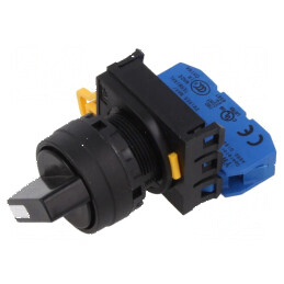 Comutator rotativ 22mm 2 NO negru fără IP65 | Electronic-mag.ro | Componente Electronice