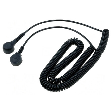 Cablu de conexiune ESD spiralat 1MΩ 3m | Electronic-mag.ro | Componente Electronice