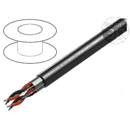 Cablu ecranat 2x2x18AWG folie Al-PET PVC 300V 152m | Electronic-mag.ro | Componente Electronice