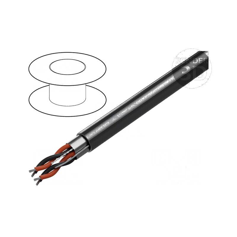 Cablu ecranat 2x2x18AWG folie Al-PET PVC 300V 152m | Electronic-mag.ro | Componente Electronice
