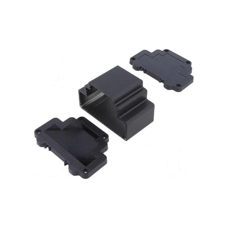 Carcasă din aluminiu pentru şină DIN, dimensiuni 98,3mm x 60,5mm x 69mm | Electronic-mag.ro | Componente Electronice