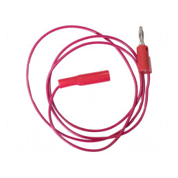 Cablu de măsurare 5A cu mufă banană 4 mm și clemă crocodil roșie | Electronic-mag.ro | Componente Electronice