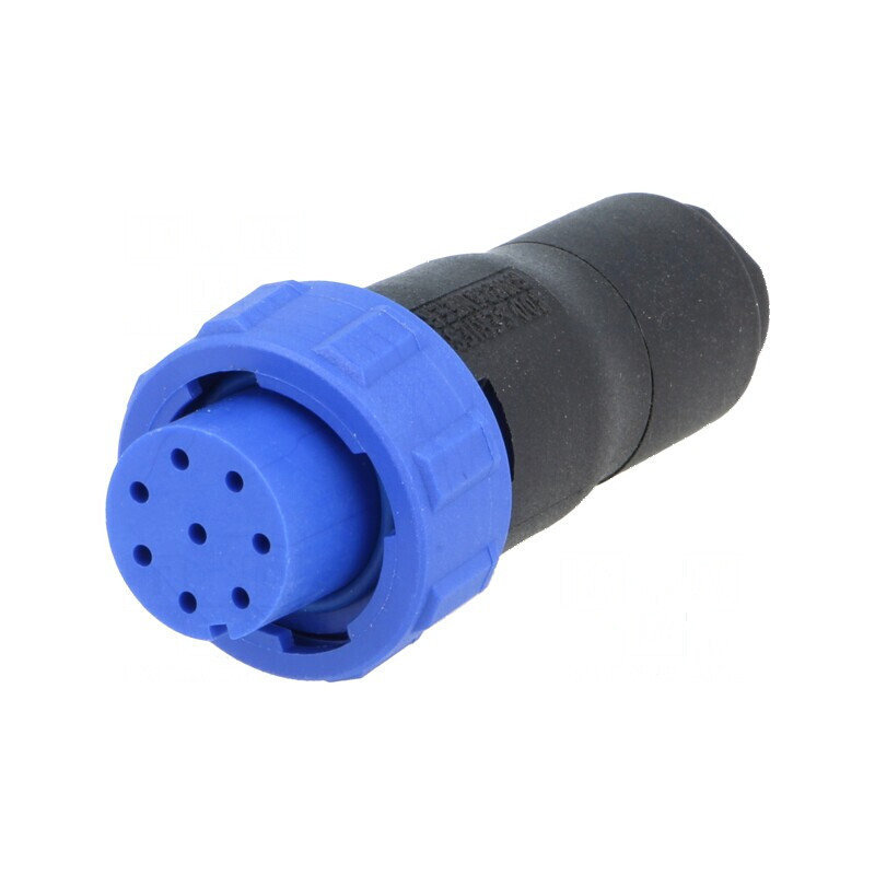 Conector circular mufă mamă PIN 8 fără contacte pe cablu | Electronic-mag.ro | Componente Electronice