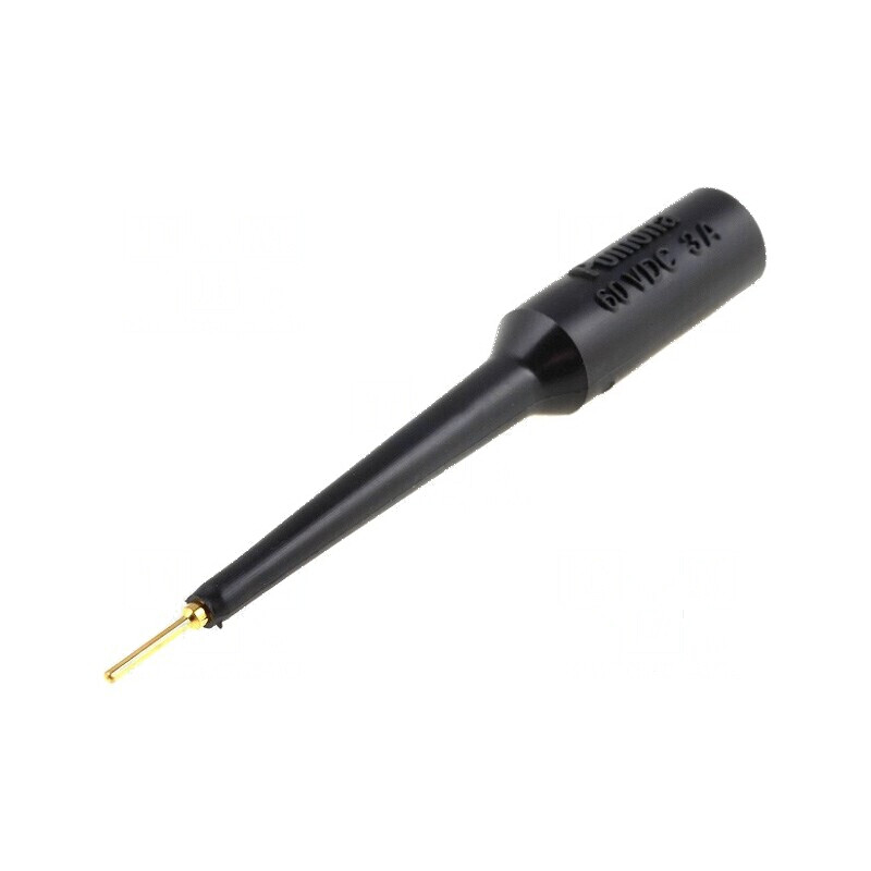 Terminal de măsurare 3A negru cu vârf de 1,02mm și izolație PVC | Electronic-mag.ro | Componente Electronice