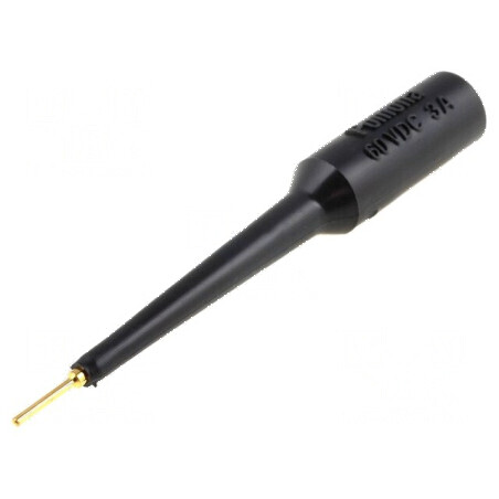 Terminal de măsurare 3A negru cu vârf de 1,02mm și izolație PVC | Electronic-mag.ro | Componente Electronice