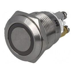 Comutator anti-vandalism SPST-NO 2A/36VDC IP65 Ø19mm | Electronic-mag.ro | Componente Electronice