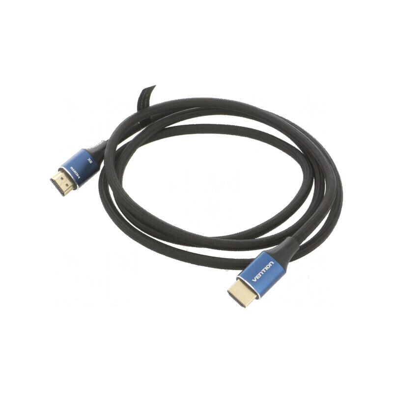 Cablu HDMI 2.1 Mufă HDMI PVC Textil Negru 2m | Electronic-mag.ro | Componente Electronice