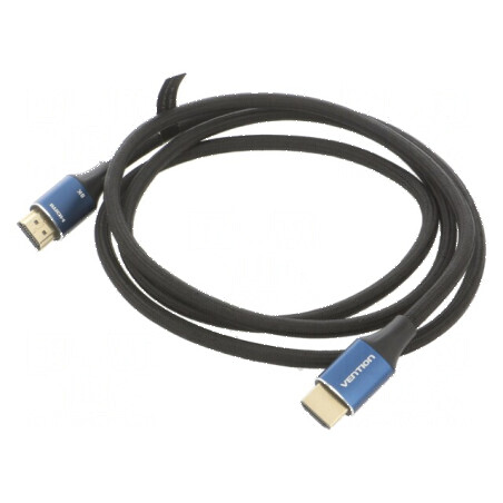 Cablu HDMI 2.1 Mufă HDMI PVC Textil Negru 2m | Electronic-mag.ro | Componente Electronice