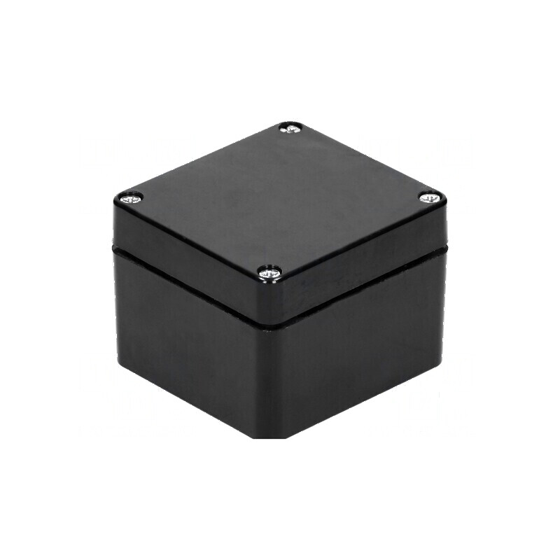 Carcasă universală poliester neagră 75mm x 80mm x 55mm | Electronic-mag.ro | Componente Electronice