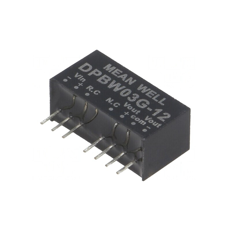 Convertor DC/DC 3W 18-75V la 12VDC și -12VDC SIP8 | Electronic-mag.ro | Componente Electronice