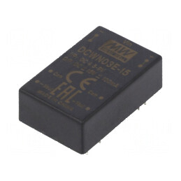 Convertor DC/DC 3W 4,5-9V la 15VDC -15VDC THT | Electronic-mag.ro | Componente Electronice