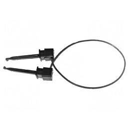 Cablu de măsurare 5A cu cârlig negru, clips pe ambele părți | Electronic-mag.ro | Componente Electronice