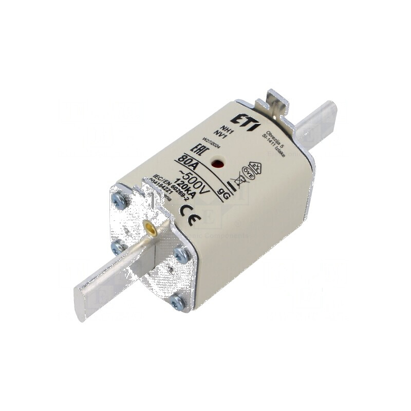Siguranță ceramică gG 80A 500VAC NH1 industrială | Electronic-mag.ro | Componente Electronice