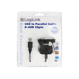 Adaptor USB 1.1 D-Sub 25pin soclu cu cablu USB A 1,8m | Electronic-mag.ro | Componente Electronice