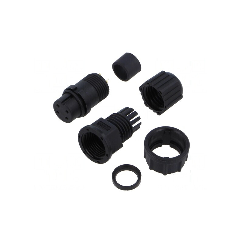 Conector circular baionetă mamă 4 pini dimensiune B | Electronic-mag.ro | Componente Electronice