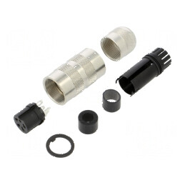 Conector M16 PIN 4 IP67 250V 6A mufă mamă lipire pe cablu | Electronic-mag.ro | Componente Electronice