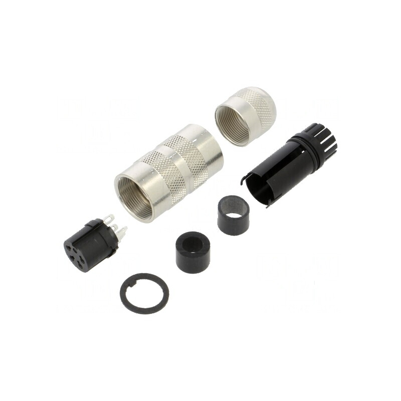 Conector M16 PIN 4 IP67 250V 6A mufă mamă lipire pe cablu | Electronic-mag.ro | Componente Electronice