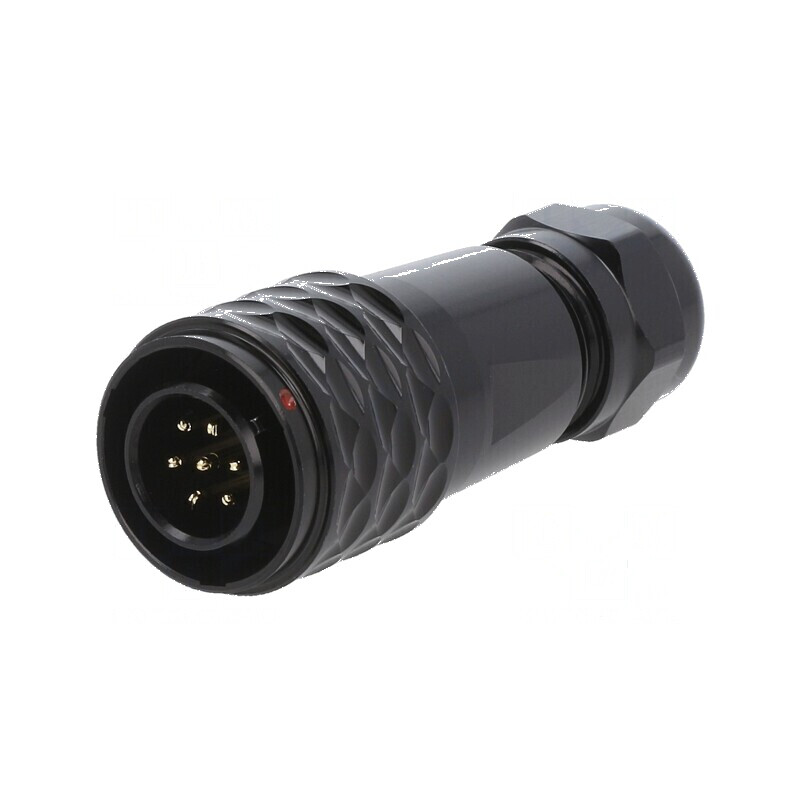 Mufă SA12 tată PIN 7 IP67 4÷6,5mm 5A 125V lipire pe cablu | Electronic-mag.ro | Componente Electronice