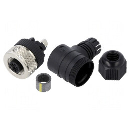 Conector M12 5 pini mamă A-DeviceNet CANopen IP67 | Electronic-mag.ro | Componente Electronice
